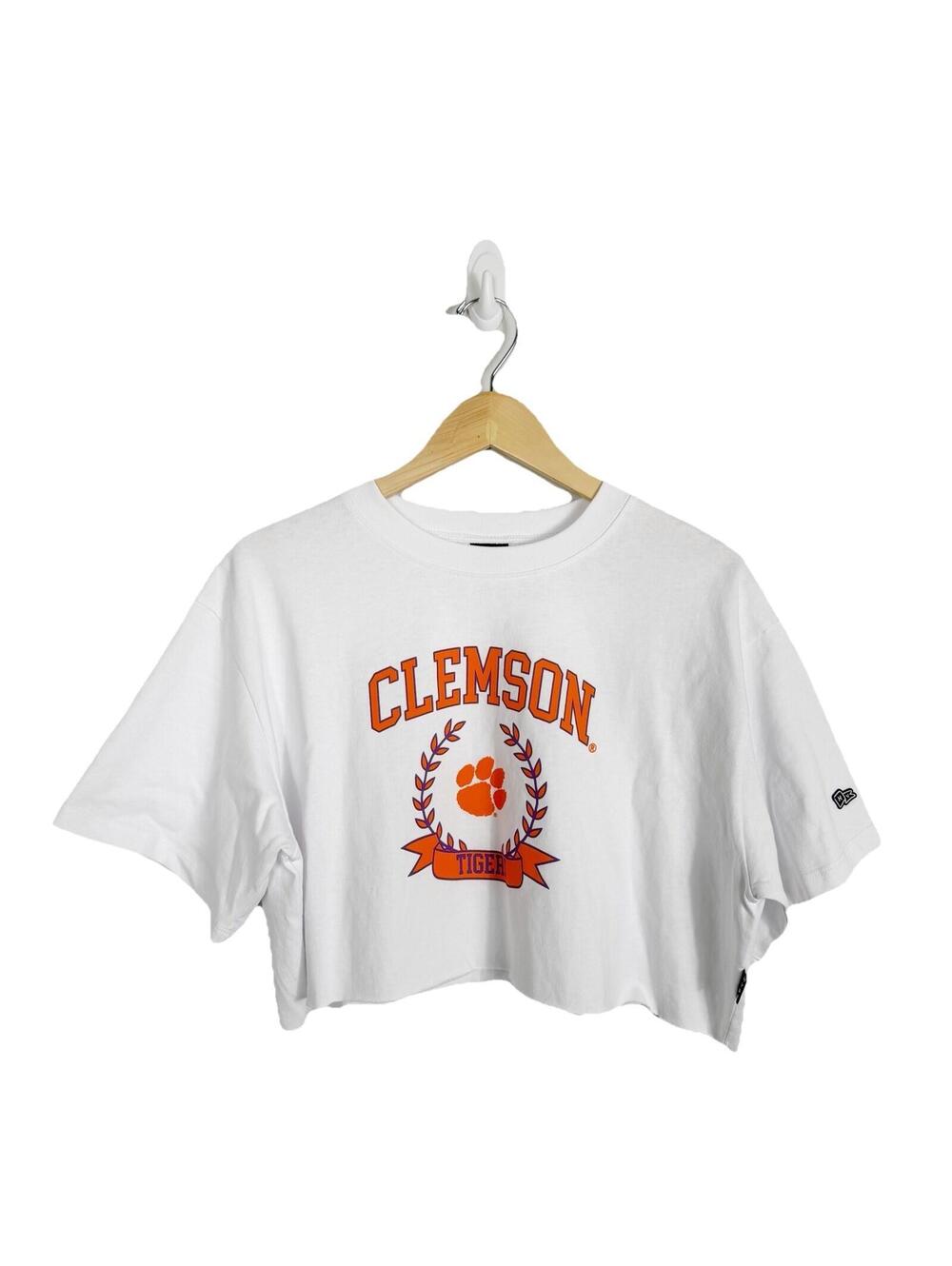Hype and Vice Clemson Tigers Cropped Tee Shirt Women’s Large College Game Day